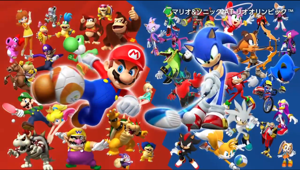 mario and sonic at the rio 2016 olympic games teams