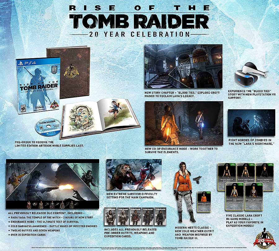rise of the tomb raider ps4 20 year celebration edition