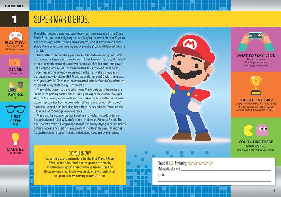 livre 101 video games to play before you grow up page mario