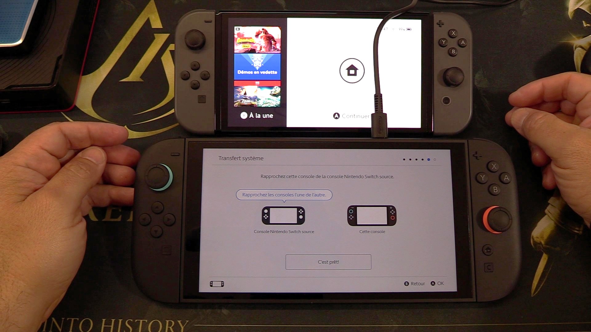 test nintendo switch 2 transfert données